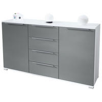 SIDEBOARD Linio Graphit Seidenmatt - Graphitfarben, Holzwerkstoff (138.5/75.5/35cm) - Vladon