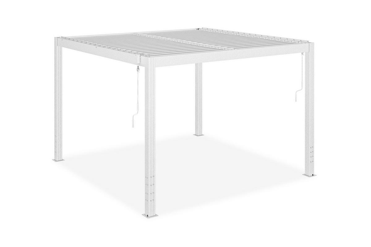 PERGOLA BIOKLIMATISCHE SELBSTTRAGENDE Santa Weiß 3m x 3m - Weiß, Metall (305/220/305cm) - Cazeboo
