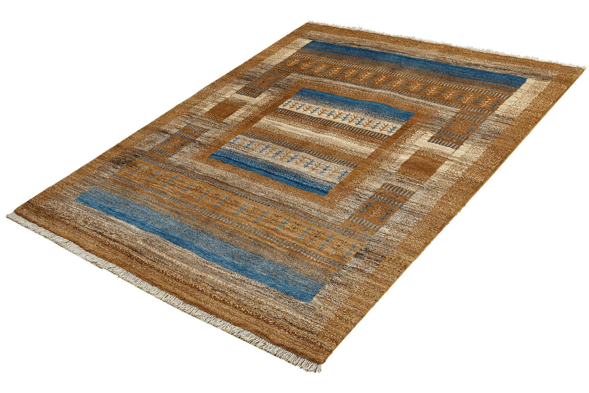GABBEH-TEPPICH handgeknüpft Sonnat Braun 200/149 cm Schurwolle - Braun, Textil (149/200cm) - Looma