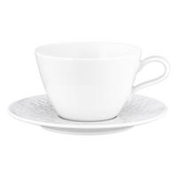 MILCHKAFFEETASSE MIT UNTERTASSE Nori Home weiß 370 ml - Weiß, Keramik (16.6/9/16.6cm) - Seltmann Weiden