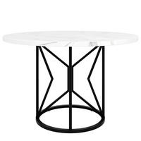 ESSTISCH Marmoroptik Schwarz 100/100/76 cm - Schwarz, Holz (100/100/76cm) - PANGIVO