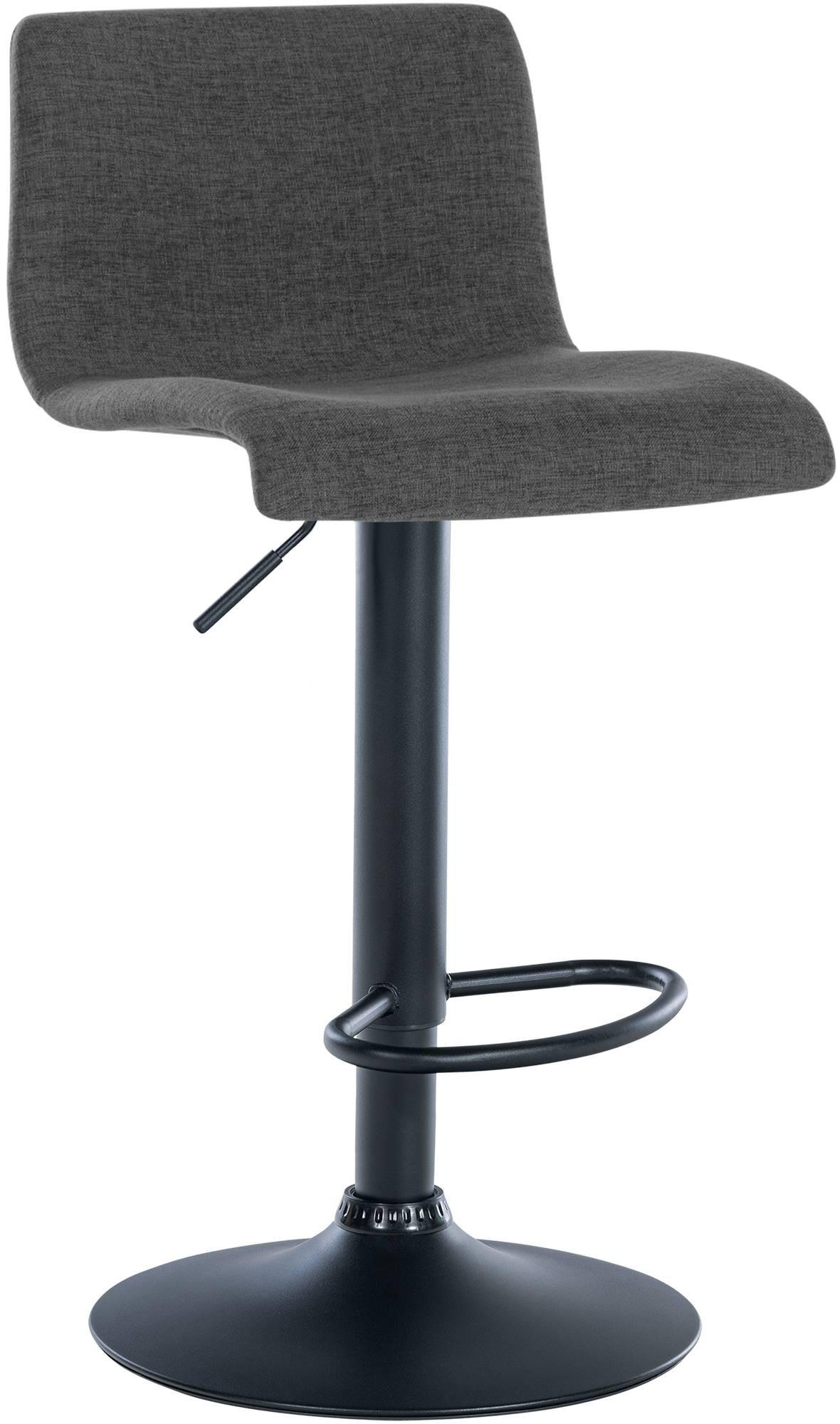 BARHOCKER Stoff dunkelgrau - Dunkelgrau/Schwarz, Textil/Metall (39/84/36cm) - CLP