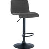 BARHOCKER Stoff dunkelgrau - Dunkelgrau/Schwarz, Textil/Metall (39/84/36cm) - CLP
