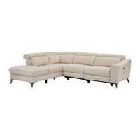 RELAXSOFA - 5 Personen-Sitzer - Leder - Cremefarben - - Creme, Leder (275/79/223cm) - Vente-Unique