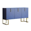 Sideboard Blau 138/40/80,5CM - Blau, Holzwerkstoff/Metall (40/80.5/138cm) - Urban Meuble