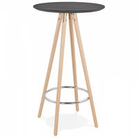 STEHTISCH Schwarz 60x60x110 cm - Schwarz/Naturfarben, Holz (60/110/60cm) - AlterEgo