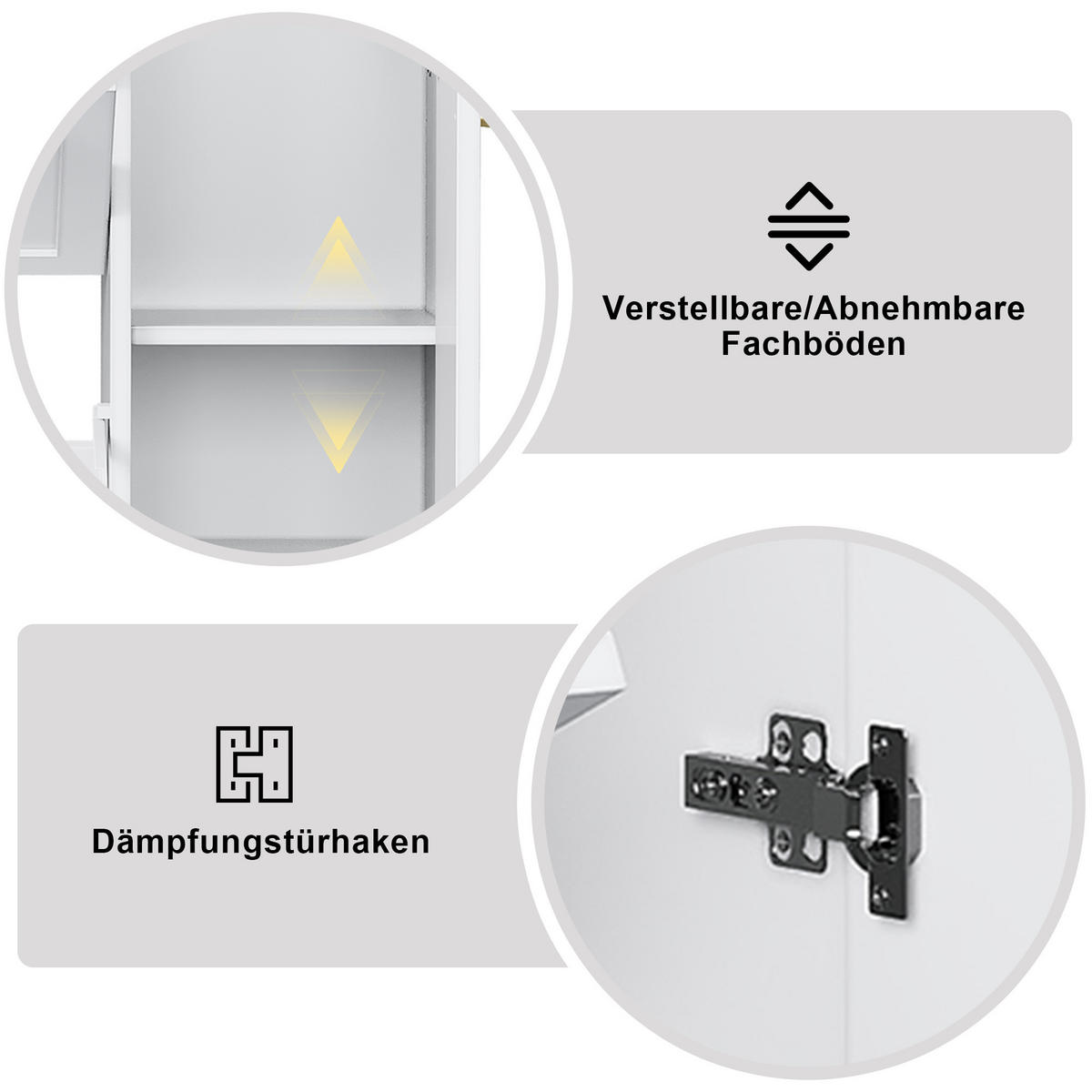 SCHUHSCHRANK aus MDF & Spanplatte 90x25x114cm in Weiß mit 3 Klappen & 1 Tür - Weiß, Holzwerkstoff (90/114/25cm) - Modfu