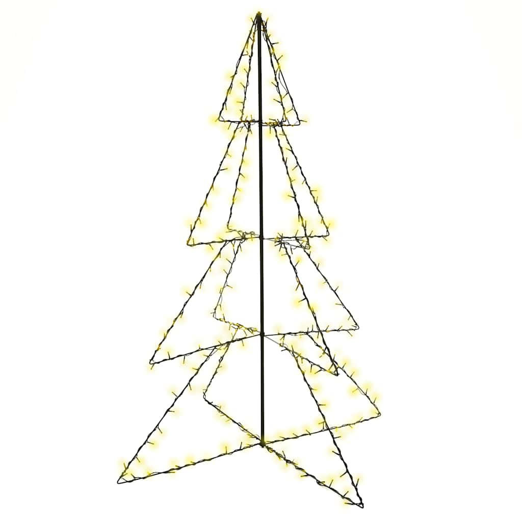 WEIHNACHTSBAUM In Kegelform 240 Leds Indoor Outdoor 115/150 Cm - Weiß, Metall (150cm) - vidaXL
