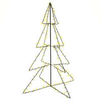 WEIHNACHTSBAUM In Kegelform 240 Leds Indoor Outdoor 115/150 Cm - Weiß, Metall (150cm) - vidaXL
