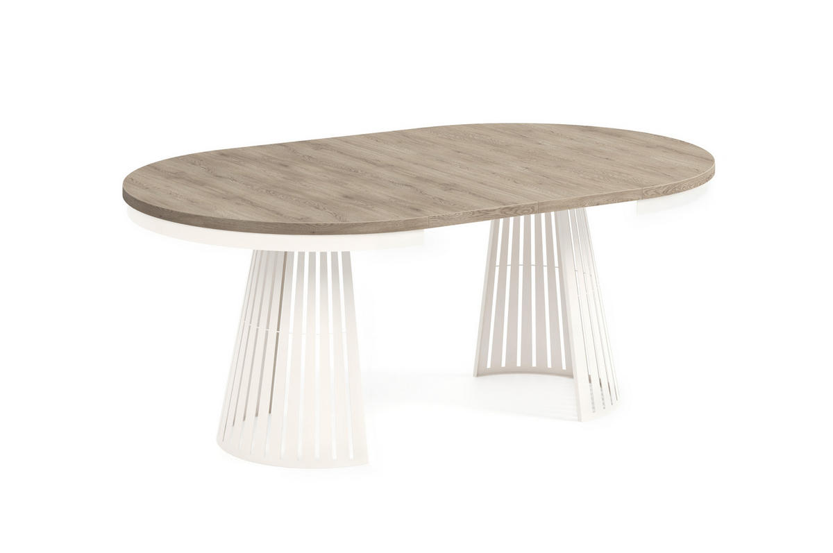 ESSTISCH Cone Bis - Kaschmir/Beige, Holzwerkstoff/Metall (120/120/76cm) - Meblini