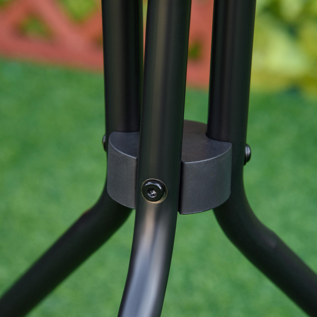 BEISTELLTISCH rund Ø50/55 cm Schwarz - Schwarz, Metall (50/50/55cm) - Outsunny