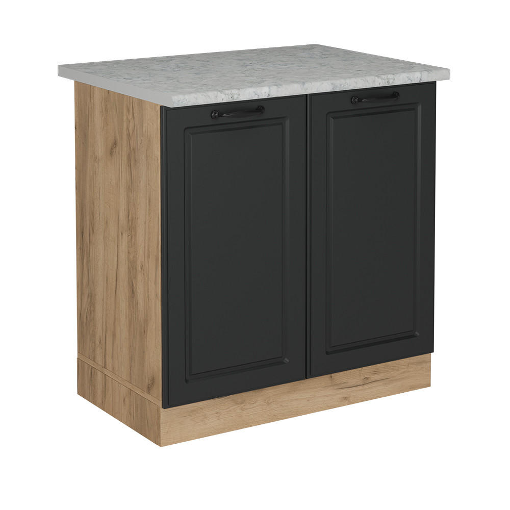 Vicco Spülenunterschrank Anthrazit, Eiche 80x81.6x60 cm