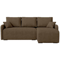 ECKSOFA Malen mit Schlaffunktion Braun Bouclé - Bronzefarben, Textil (215/141cm) - Bromarkt