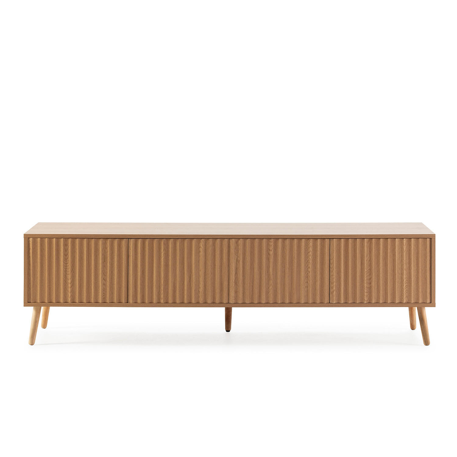 Thumbnail - VS Venta-stock Tv-Element, Honigeiche, Holzwerkstoff, Rechteckig, 160x45x40 cm, Wohnzimmer, Wohnwände, Lowboards, Lowboa...