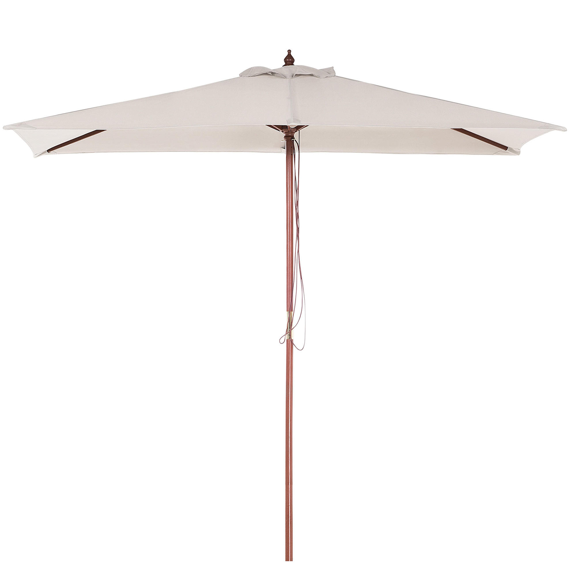 SONNENSCHIRM helles Beige 195/144/244 cm Flamenco - Beige/Dunkelbraun, Textil (195/144cm) - Beliani
