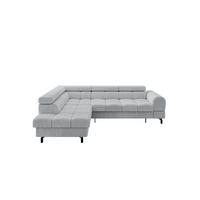 ECKSOFA mit Schlaffunktion Ottomane Links LUMA-L 272x203x70 Grau Cord - Anthrazit/Schwarz, Holzwerkstoff/Kunststoff (272/203cm) - ALTDECOR