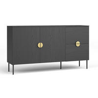 KOMMODE Mond anthrazit 159 / 40 / 87cm - Anthrazit, Holz/Holzwerkstoff (159/87/40cm) - Feldmann-Wohnen