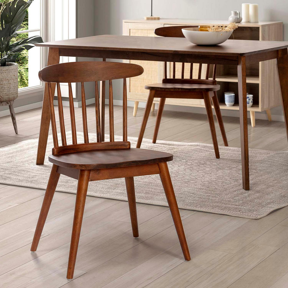 STUHL 2er-Set Ben aus Walnussholz - Walnussfarben, Holz (55/80/52cm) - VS Venta-stock