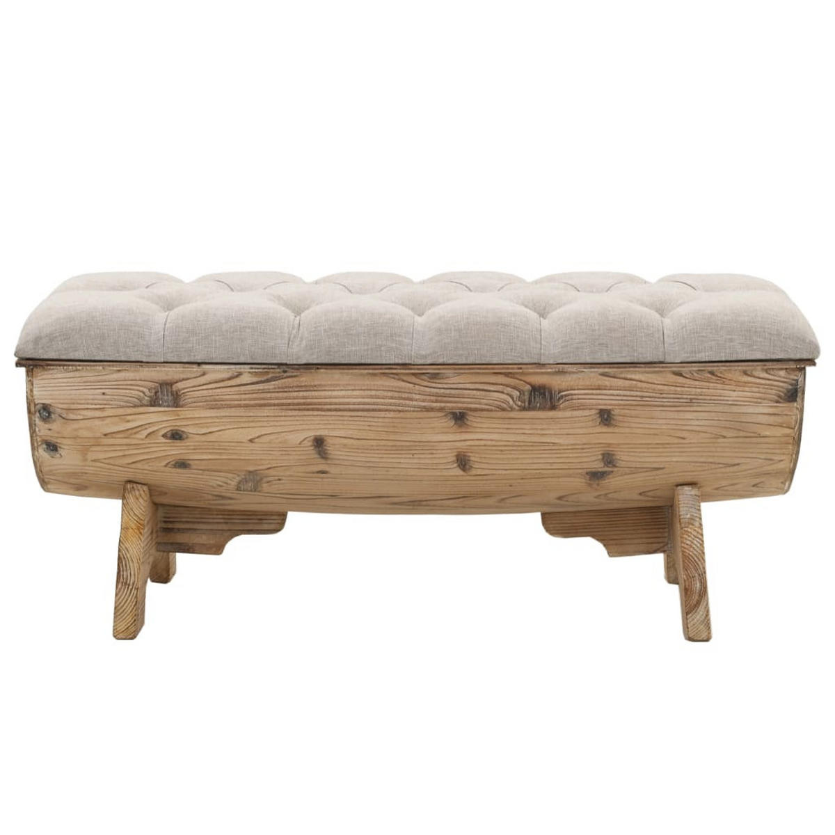 AUFBEWAHRUNGSBANK Jana 103x51x44 cm Holztruhe - Creme, Holz (103/44/51cm) - DELUKE