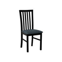 STUHL Milano I, Holzfarbe: Schwarz - Blaugrau/Schwarz, Holz (43/93/40cm) - MIRJAN24