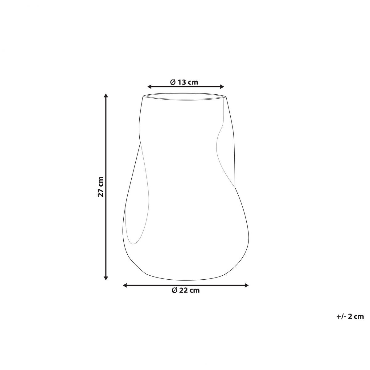 BLUMENVASE Glas braun Imeros - Braun, Glas (27cm) - Beliani