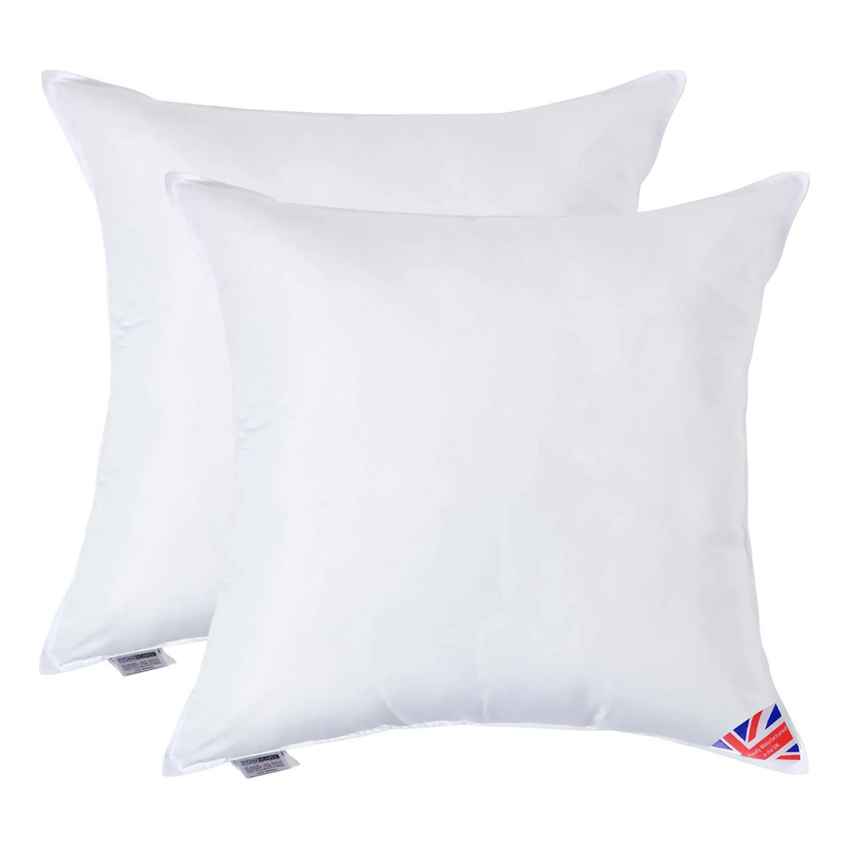 FÜLLKISSEN 2er-Set – 65/65 cm, Super-Mikrofaser - Weiß, Textil (65/65cm) - Homescapes