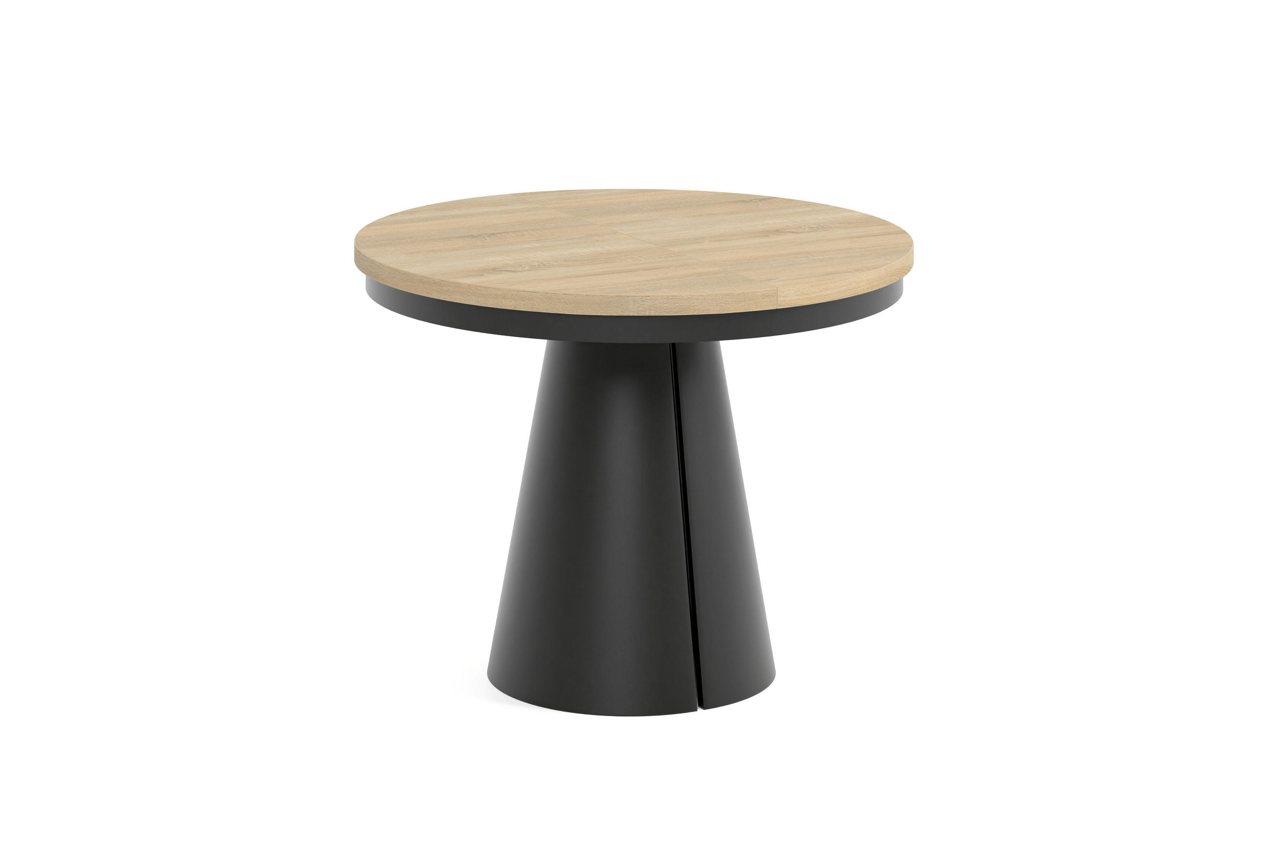 ESSTISCH CALMA Bis - Schwarz/Sonoma Eiche, Holzwerkstoff/Metall (100/100/76cm) - Meblini