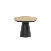 ESSTISCH CALMA Bis - Schwarz/Sonoma Eiche, Holzwerkstoff/Metall (100/100/76cm) - Meblini