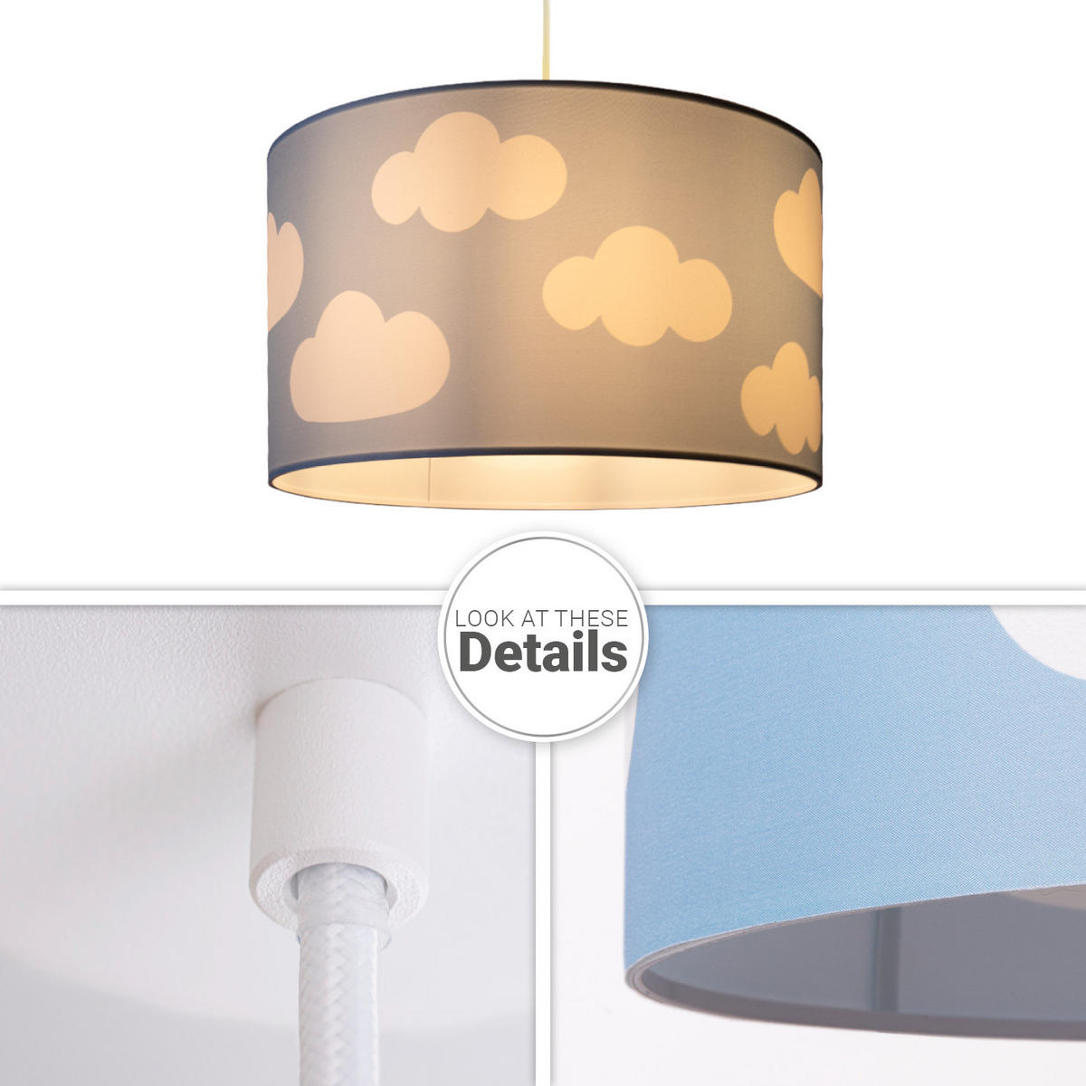 PENDELLEUCHTE Hugo Pd1 Cos 342 - Hellblau, Metall (45.5/45.5/27cm) - Paco Home