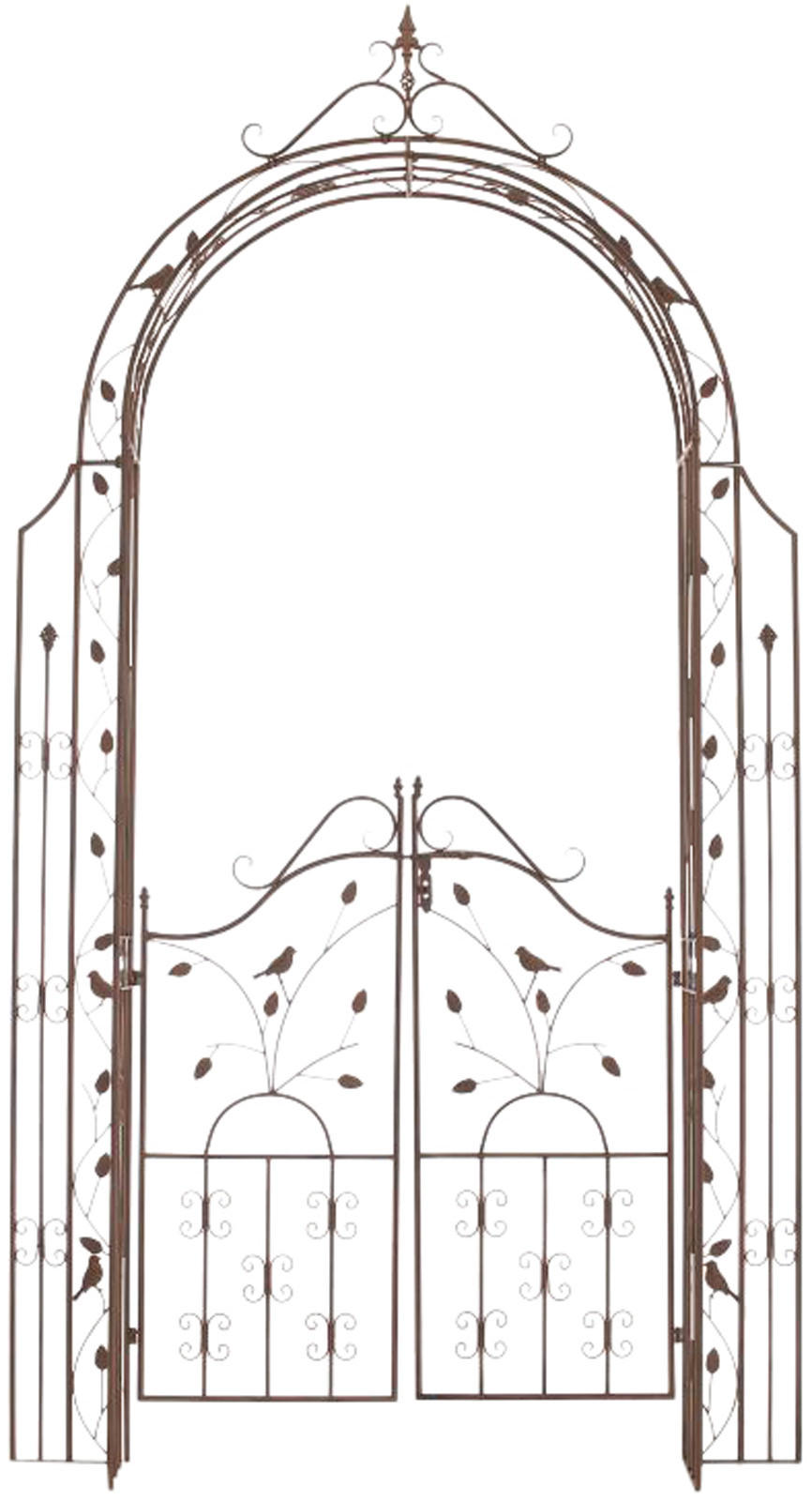 ROSENBOGEN Anders 144x36x270cm Metall Antik-Braun Rankhilfe - Braun, Metall (144/270/36cm) - DELUKE