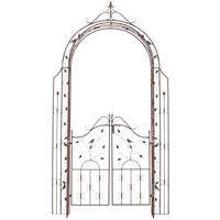 ROSENBOGEN Anders 144x36x270cm Metall Antik-Braun Rankhilfe - Braun, Metall (144/270/36cm) - DELUKE