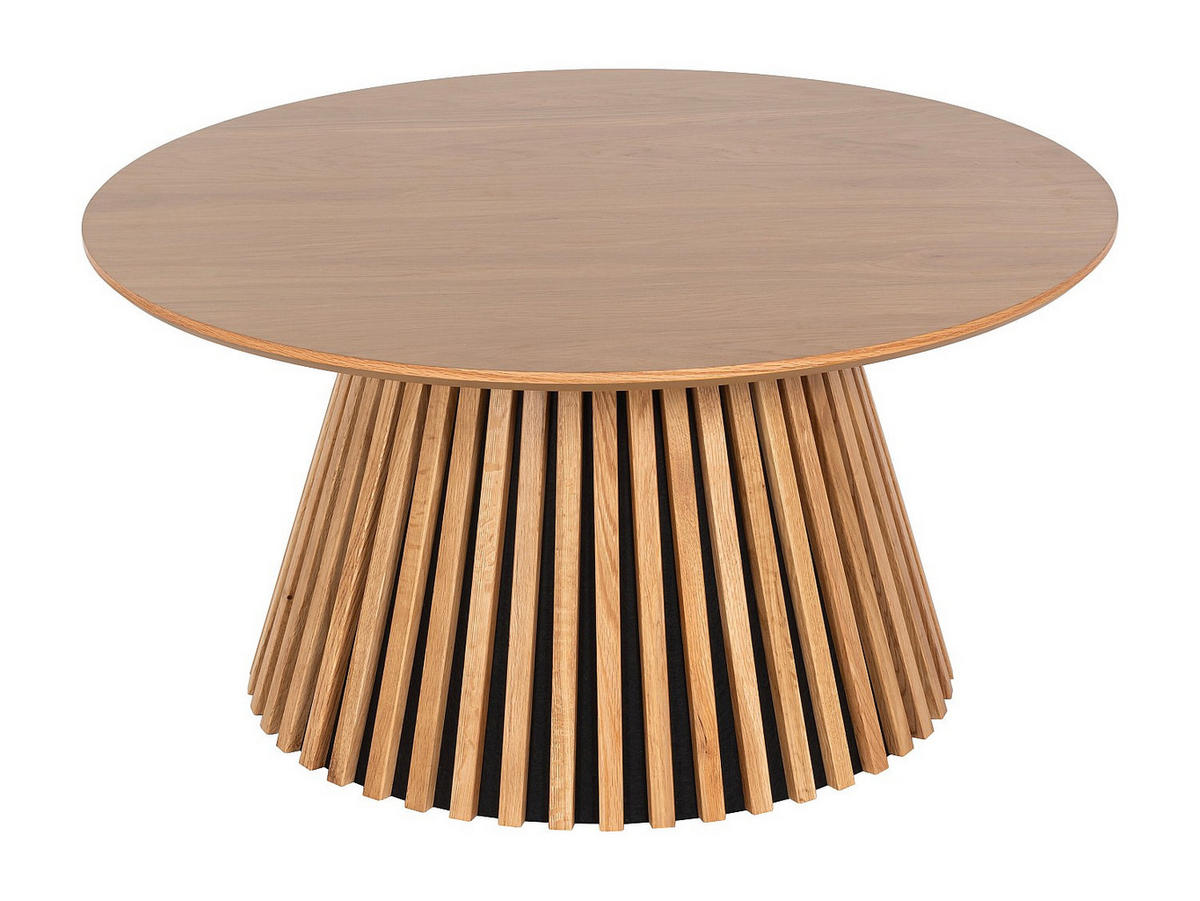 COUCHTISCH mit Eichenfurnier – Natur – CARMIZA - Naturfarben, Holz (90/90/45cm) - Vente-Unique