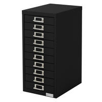 AKTENSCHRANK - Schwarz, Metall (38/60/28cm) - ML-DESIGN