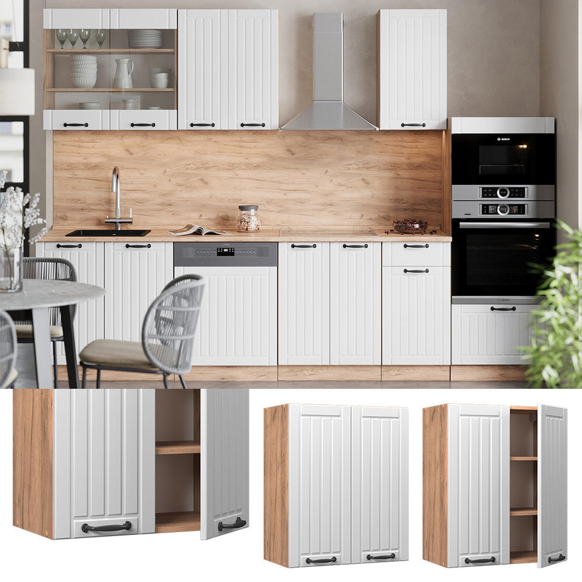 Honigeiche/Weiß, Holzwerkstoff (60/72/34.1cm) - Vicco