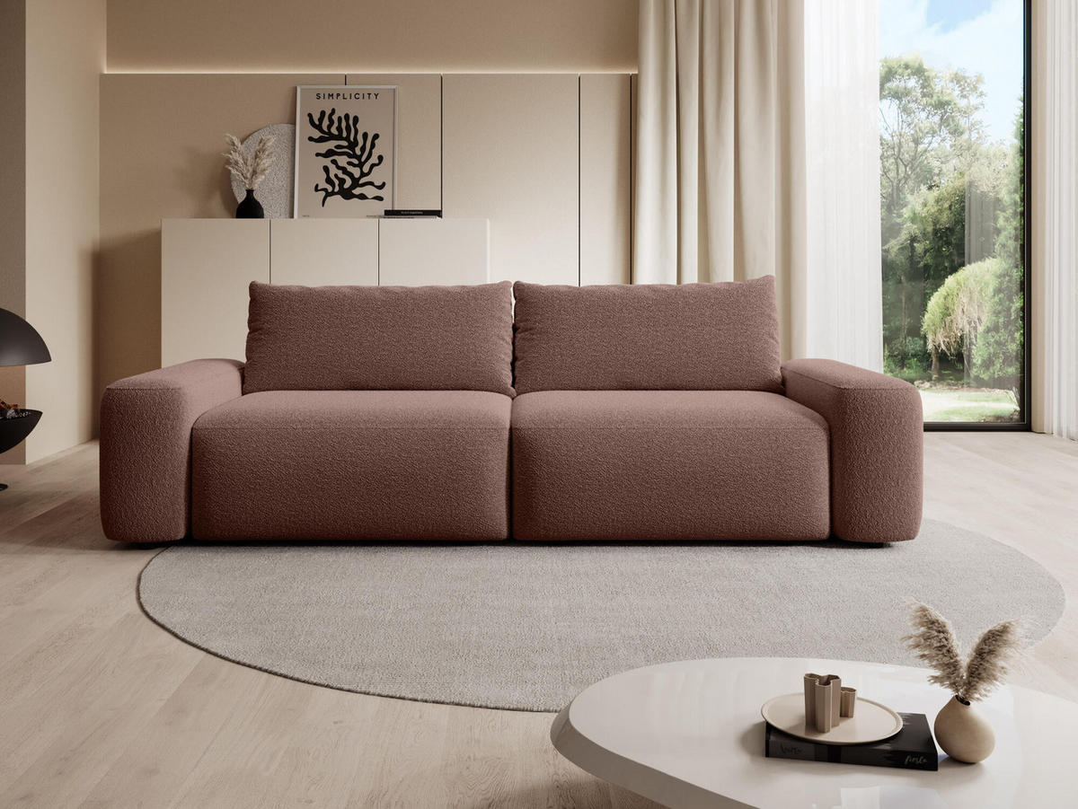 SOFA LOOP Braun 257x105x87 cm - Braun, Textil (257/87/105cm) - FURNLUX