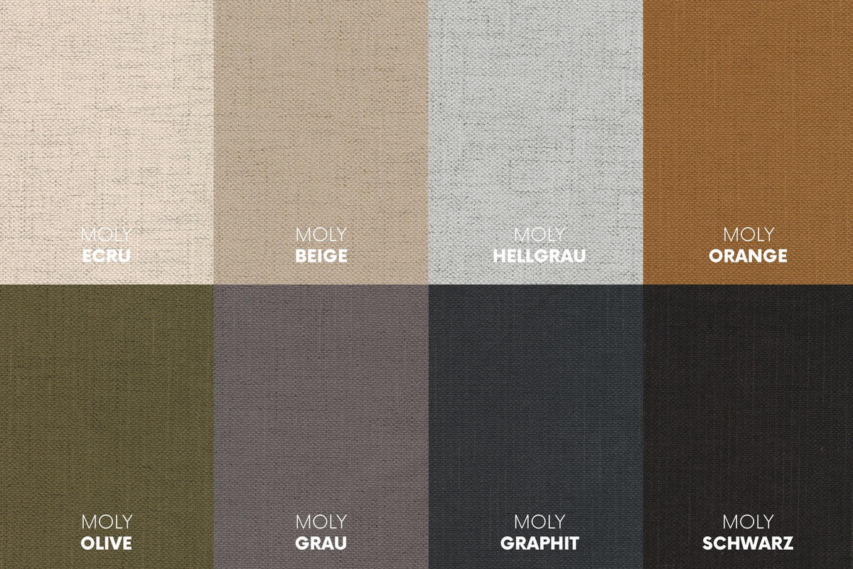 SOFA 3-Sitzer, Komfort, BALOO, Stoff Schenille, Ecru - Ecru, Holz (222/75/106cm) - Kaiser Möbel