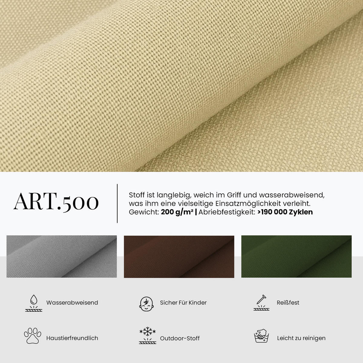 GARTENMÖBEL-SET ELBA: 1x Tisch, 1x Sofa, 2x Sessel - Grau - Grau, Textil - MKS