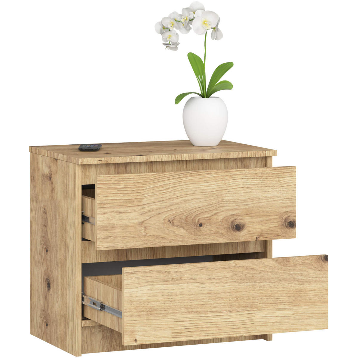 KOMMODE Eiche Artisan 55/60/40 - Eiche Artisan, Holzwerkstoff (60/55/40cm) - RAUMHIRSCH FURNITURE