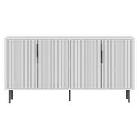 SIDEBOARD mit 4 Türen 36/150/75 cm - Weiß, Holzwerkstoff (36/75/150cm) - Calicosy