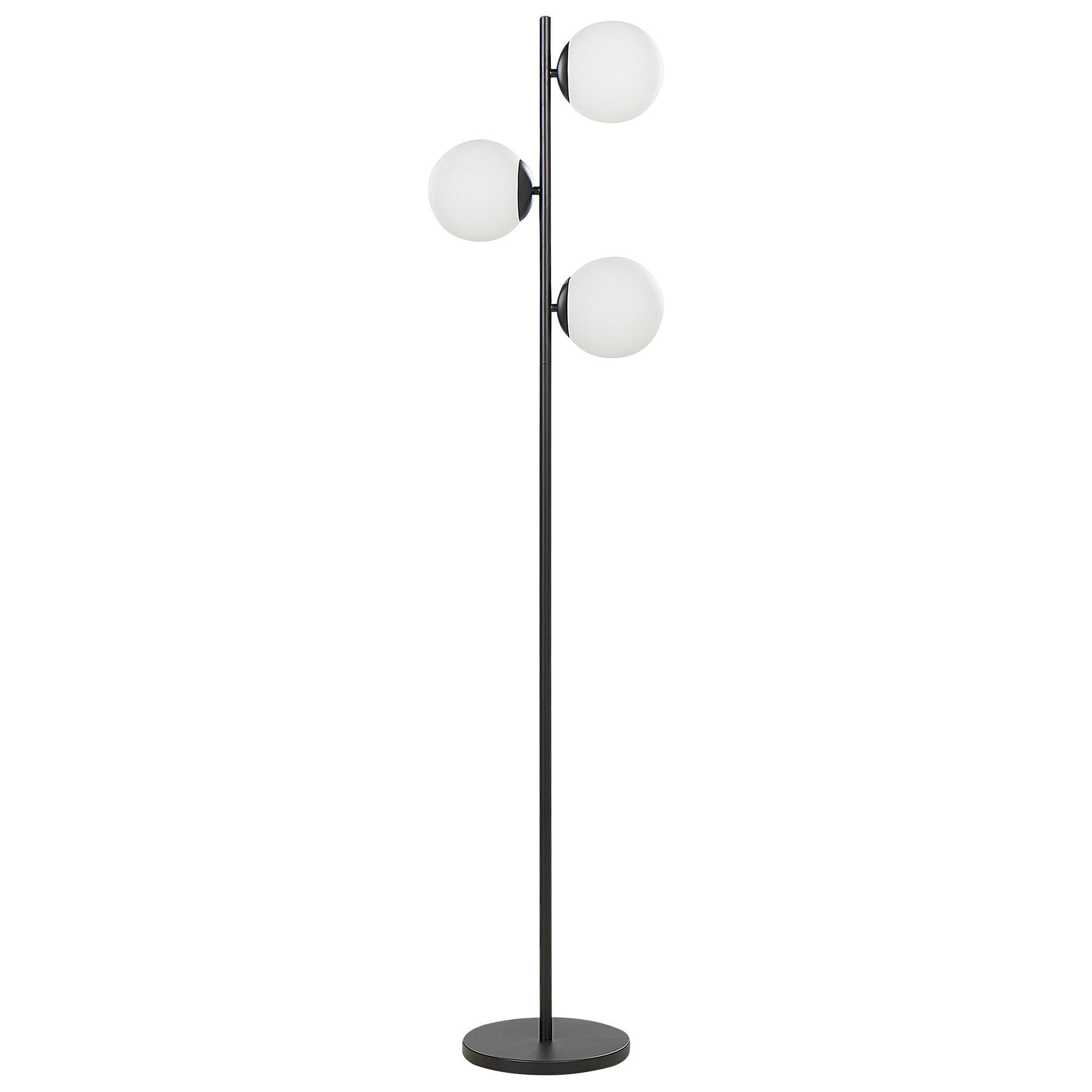 STEHLAMPE Schwarz 153 cm Wadi - Schwarz, Metall (35/35/153cm) - Beliani