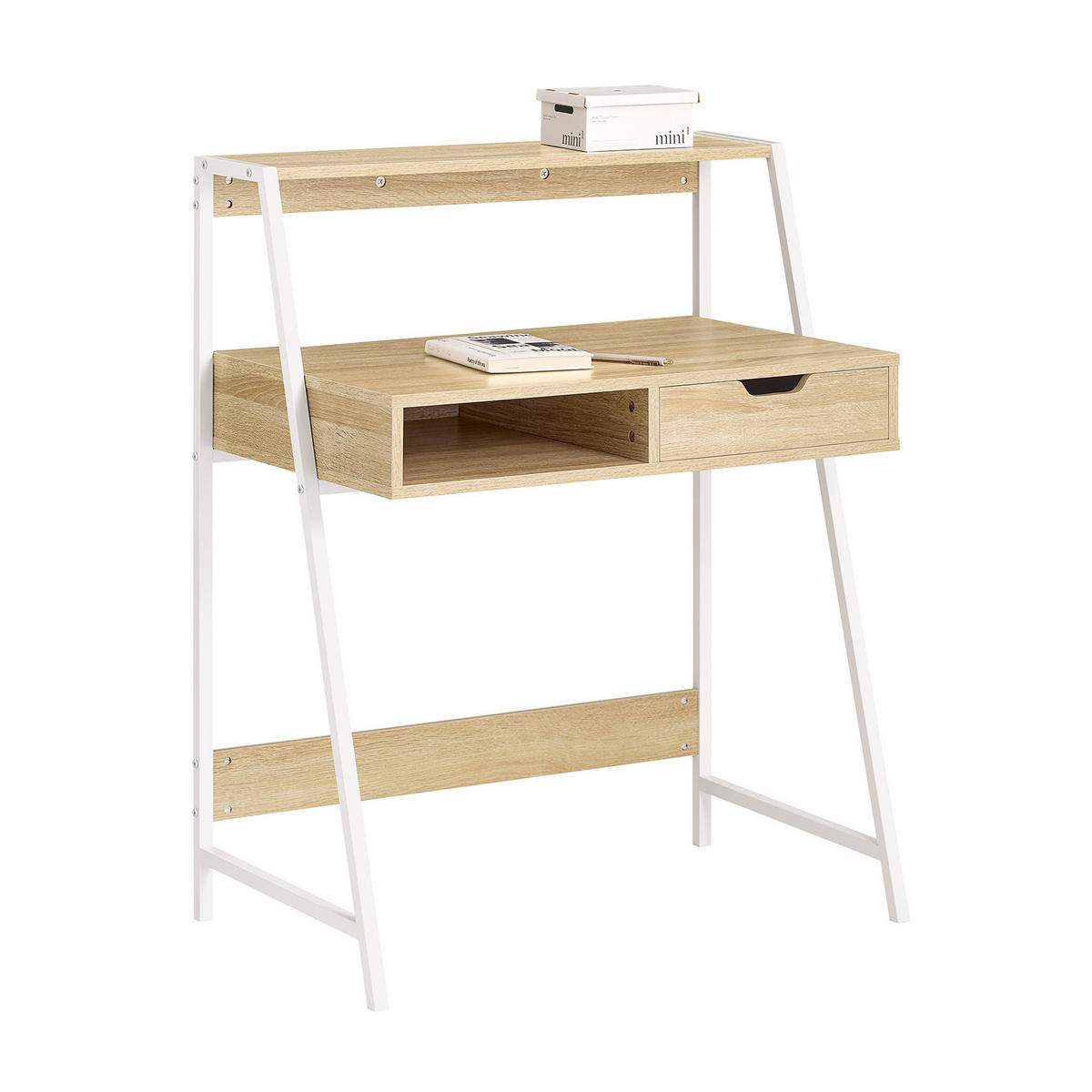 SCHREIBTISCH NATUR - Naturfarben, Holzwerkstoff (50/81/100cm) - SoBuy