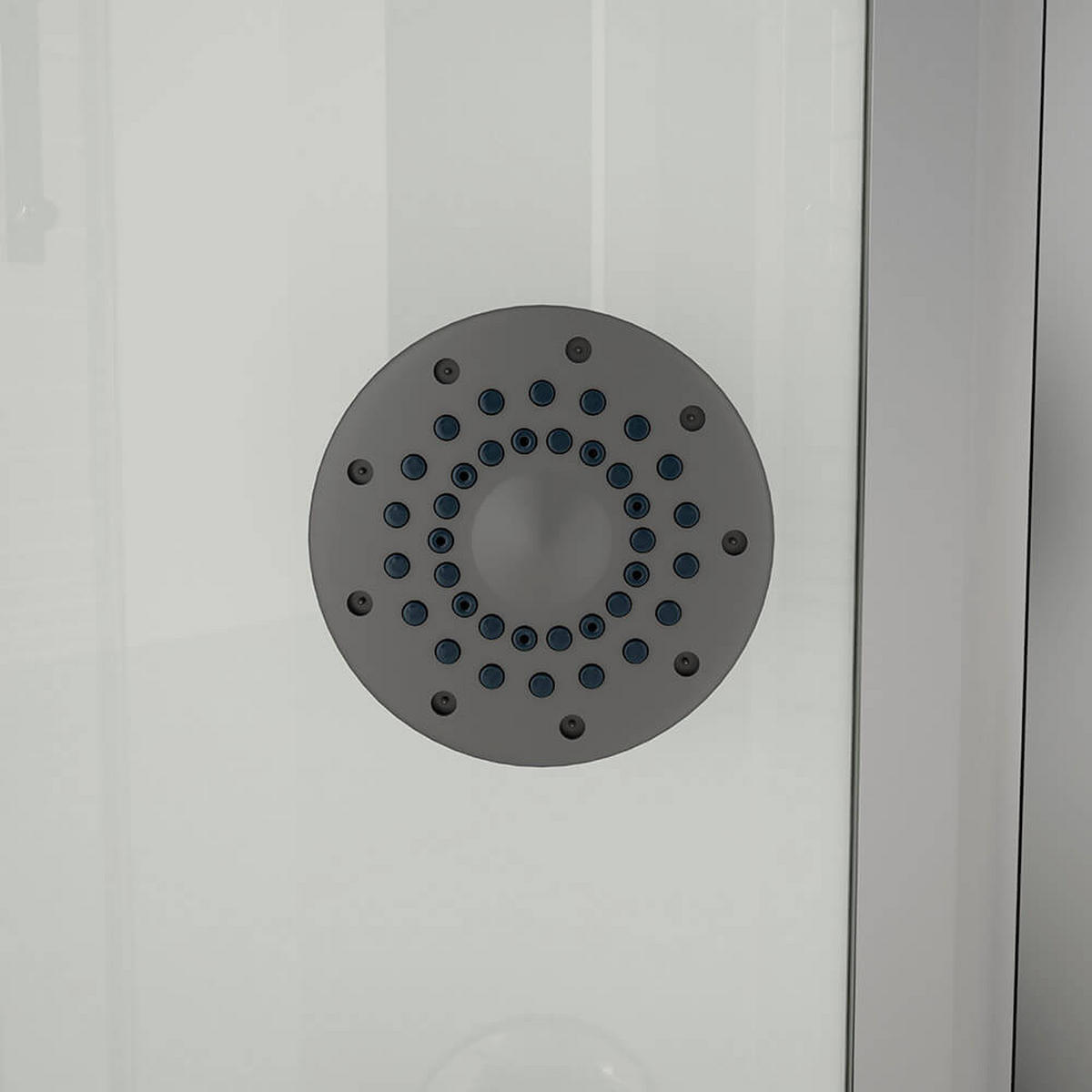 DUSCHKABINE WHITE PEARL - Weiß, 100 x 100 cm - Weiß, Glas (100cm) - Home Deluxe