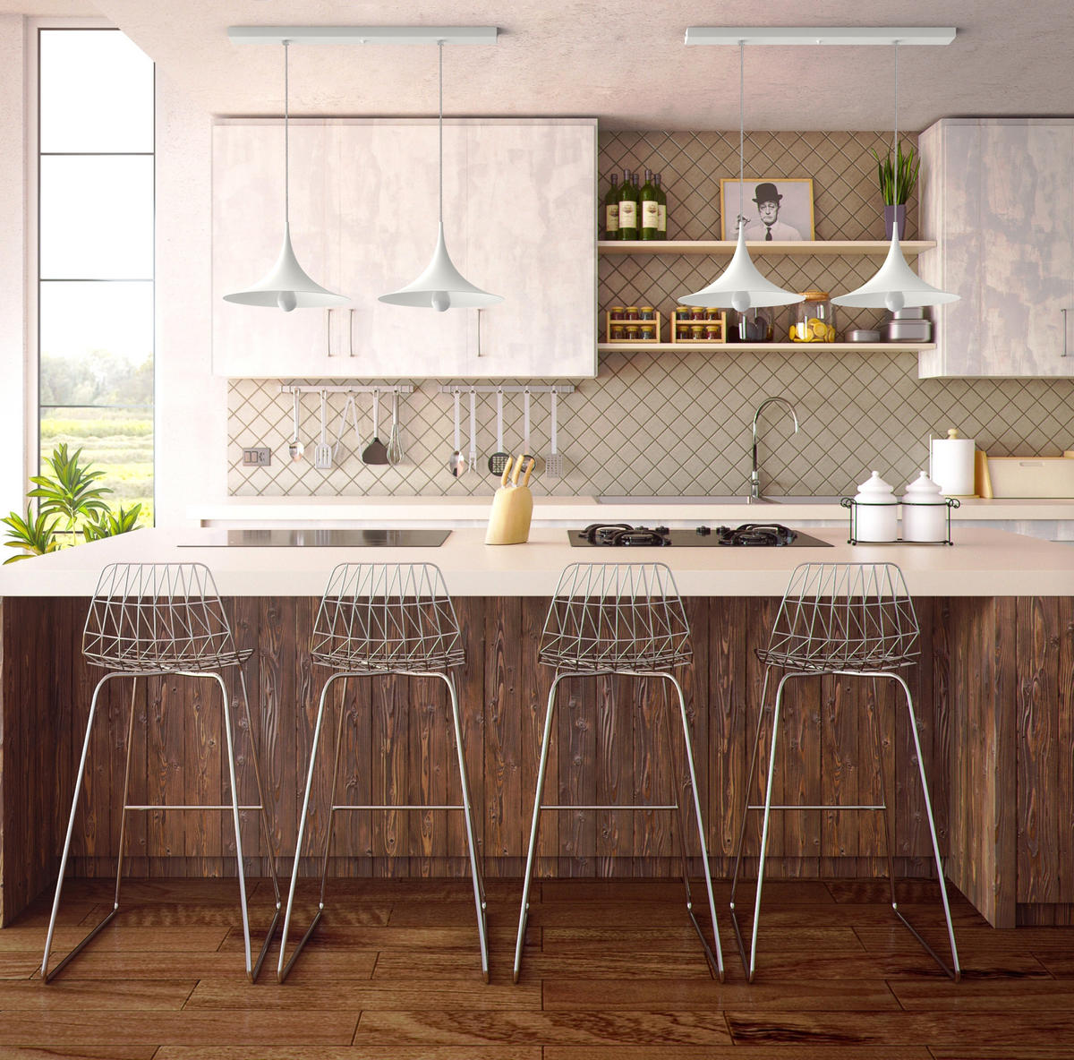 HÄNGELEUCHTE - Weiß, Metall (33/70/16cm) - Lumicom