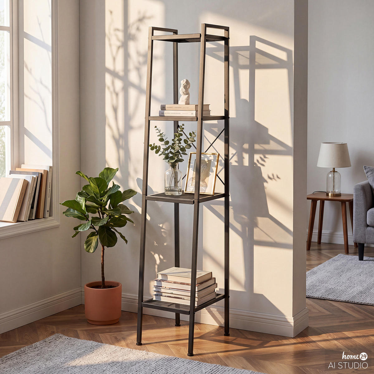 REGAL - Eisen - Schwarz, Metall (30/147/35cm) - home24