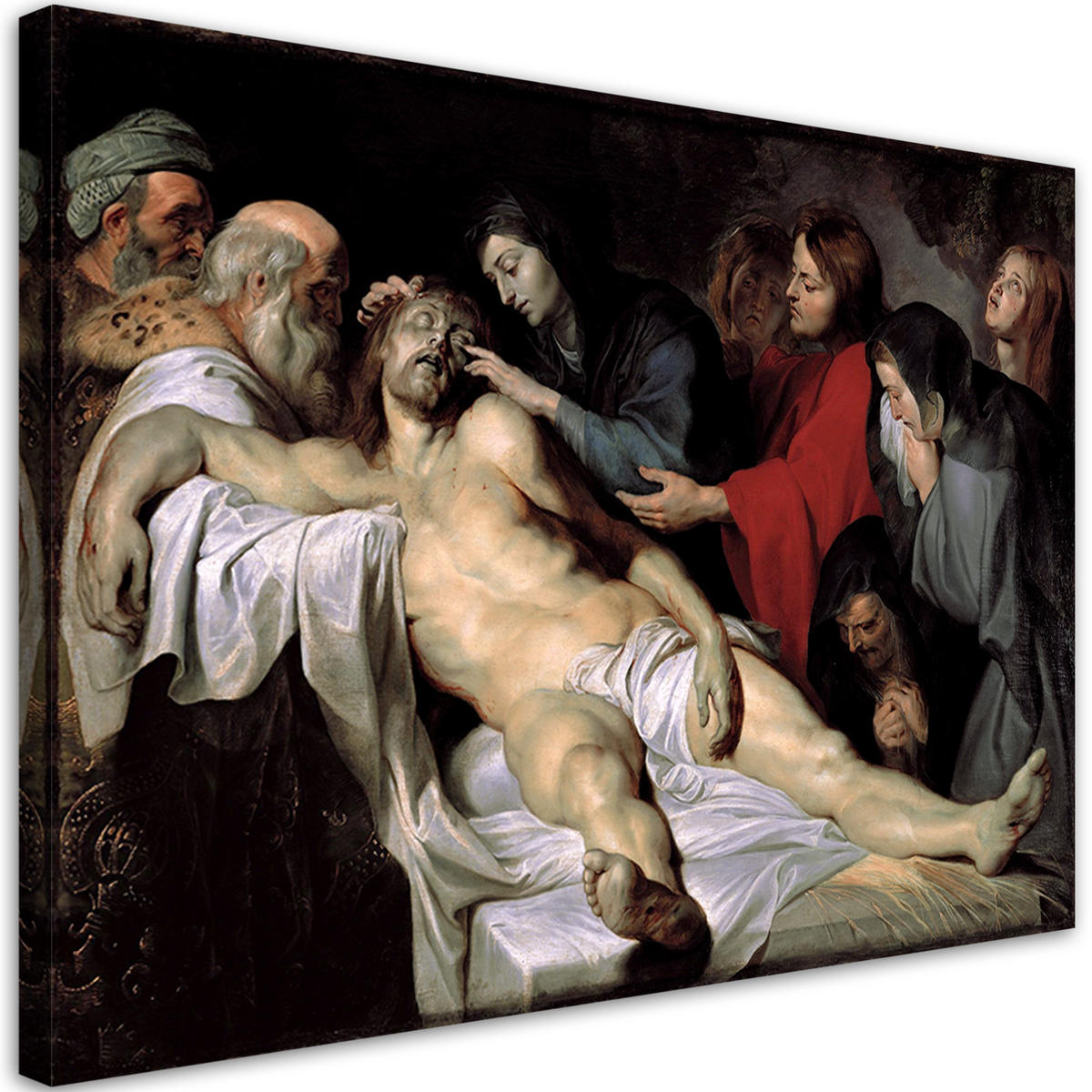 WANDBILD die beweinung des toten christus p. p. rubens - Multicolor, Textil (60/40cm) - Feeby