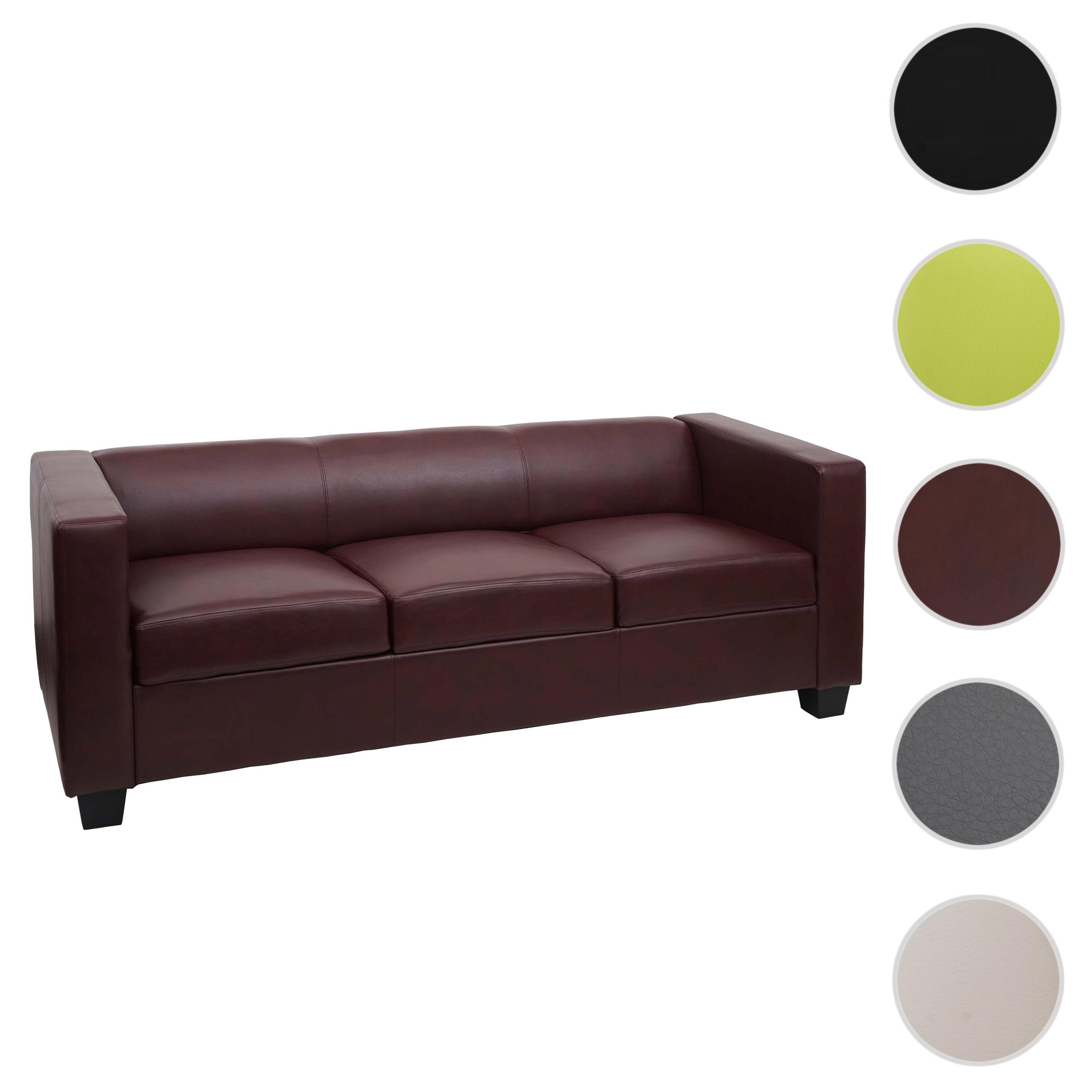 3-SITZER SOFA Rotbraun - Rotbraun, Textil (191/70/75cm) - MCW