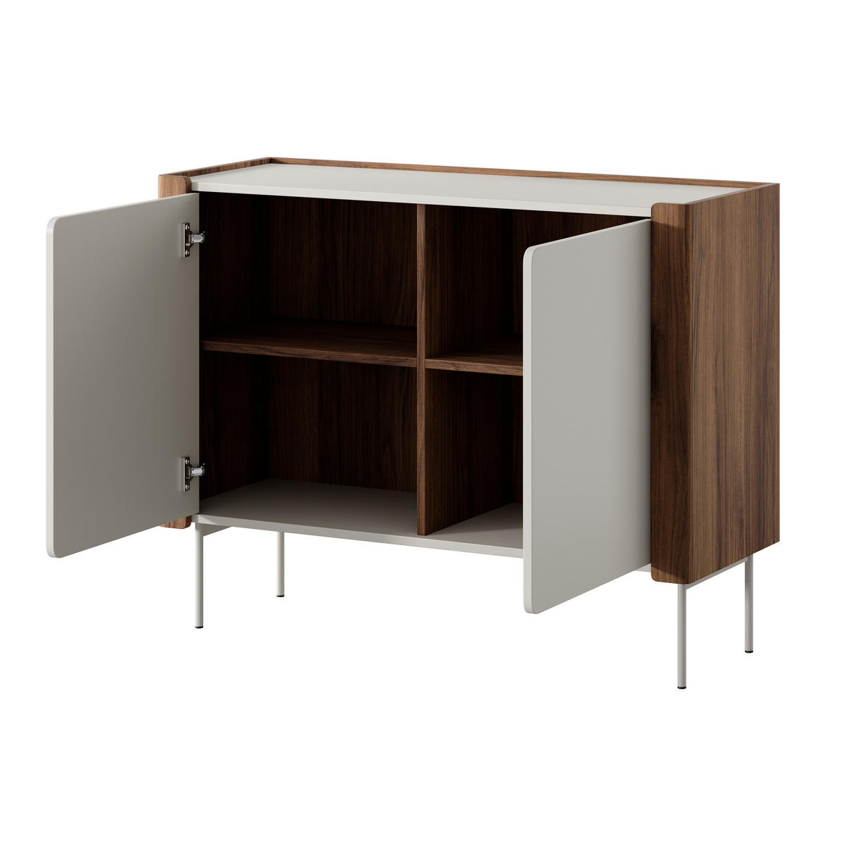 KOMMODE AVVOLGERE 105/82/39 cm mit 2 Türen Nussbaumfarben - Kaschmir/Nussbaumfarben, Holzwerkstoff (105/82/39cm) - MASSENO