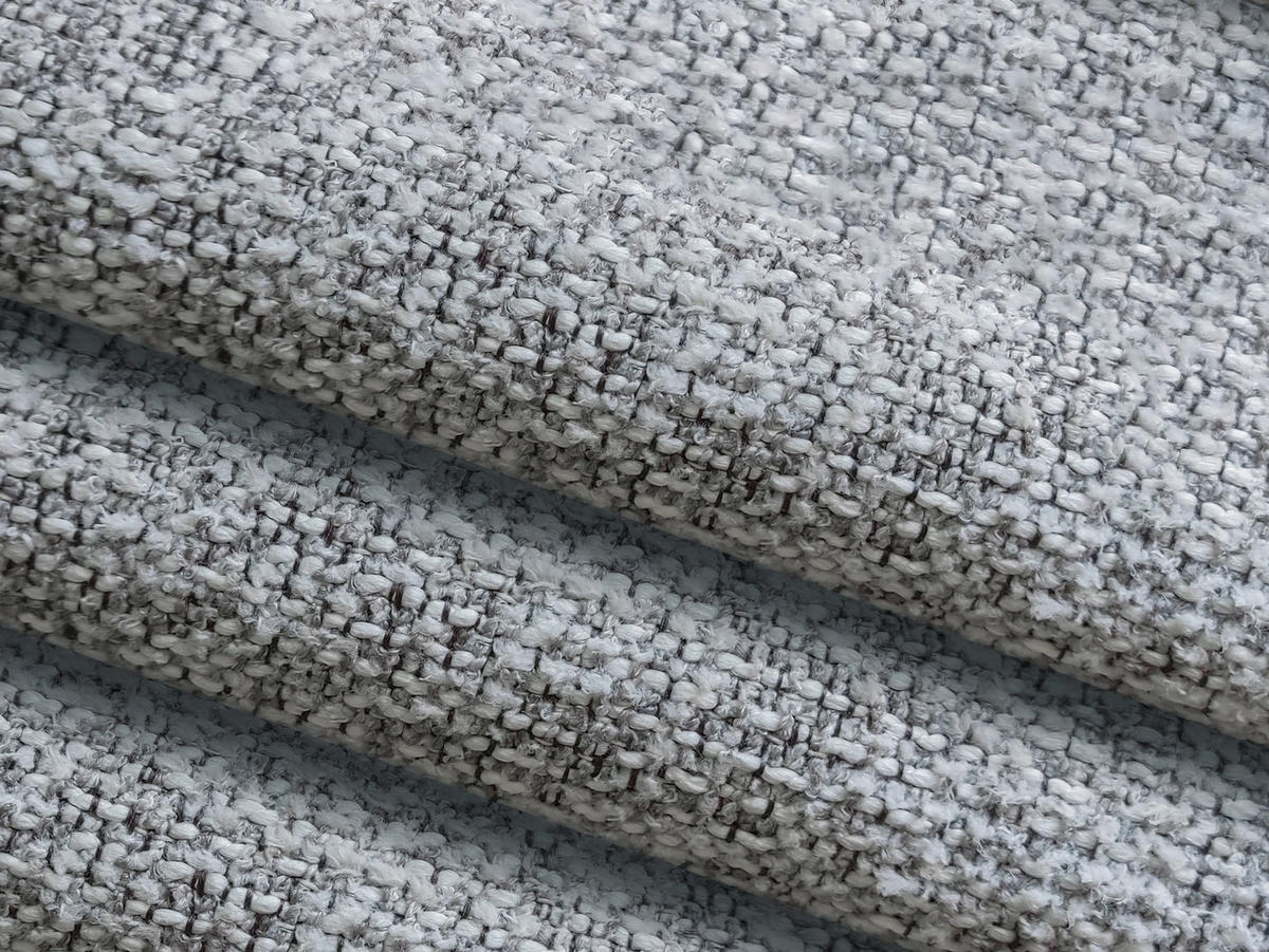 ECKSOFA mit Schlaffunktion Strukturstoff Stoff Grau - Silberfarben/Schwarz, Kunststoff/Textil (149/240cm) - Makamii