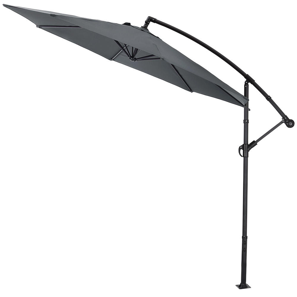 Livingandhome Ampelschirm Grau 260x260 cm