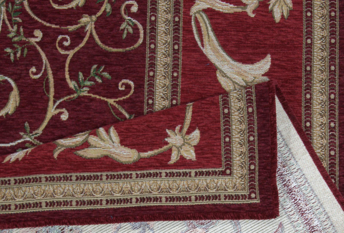FALCHWEBTEPPICH Flomi Florentina 60x90 cm - Rot, Textil (60/90cm) - THEKO